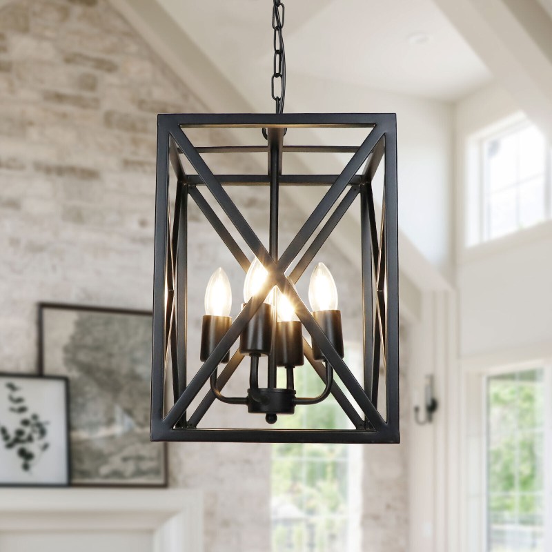 Rustic Ceiling Light Farmhouse Kitchen Island Metal Hanging Pendant Lighting