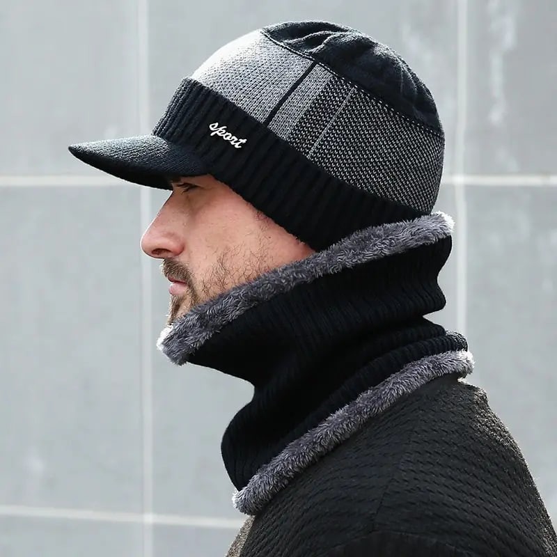 Winter Hats For Men Skullies Beanie Hat Winter Cap Men Women Wool Scarf Caps Set Balaclava Mask Gorras Bonnet Knitted Hat For Winter Snow Weather , Ideal choice for Gifts